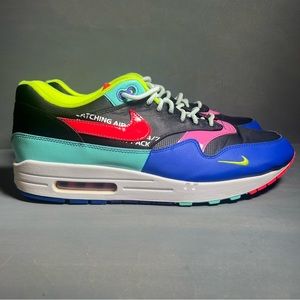 Nike Air Max 1 Black Hyper Grape CU4713-001 Multicolor- Sz 13